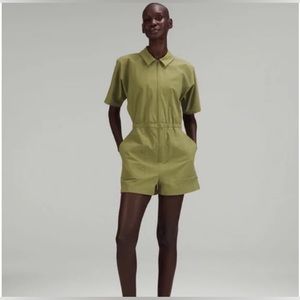 Lululemon lab Zip-Front Collared Romper- 6